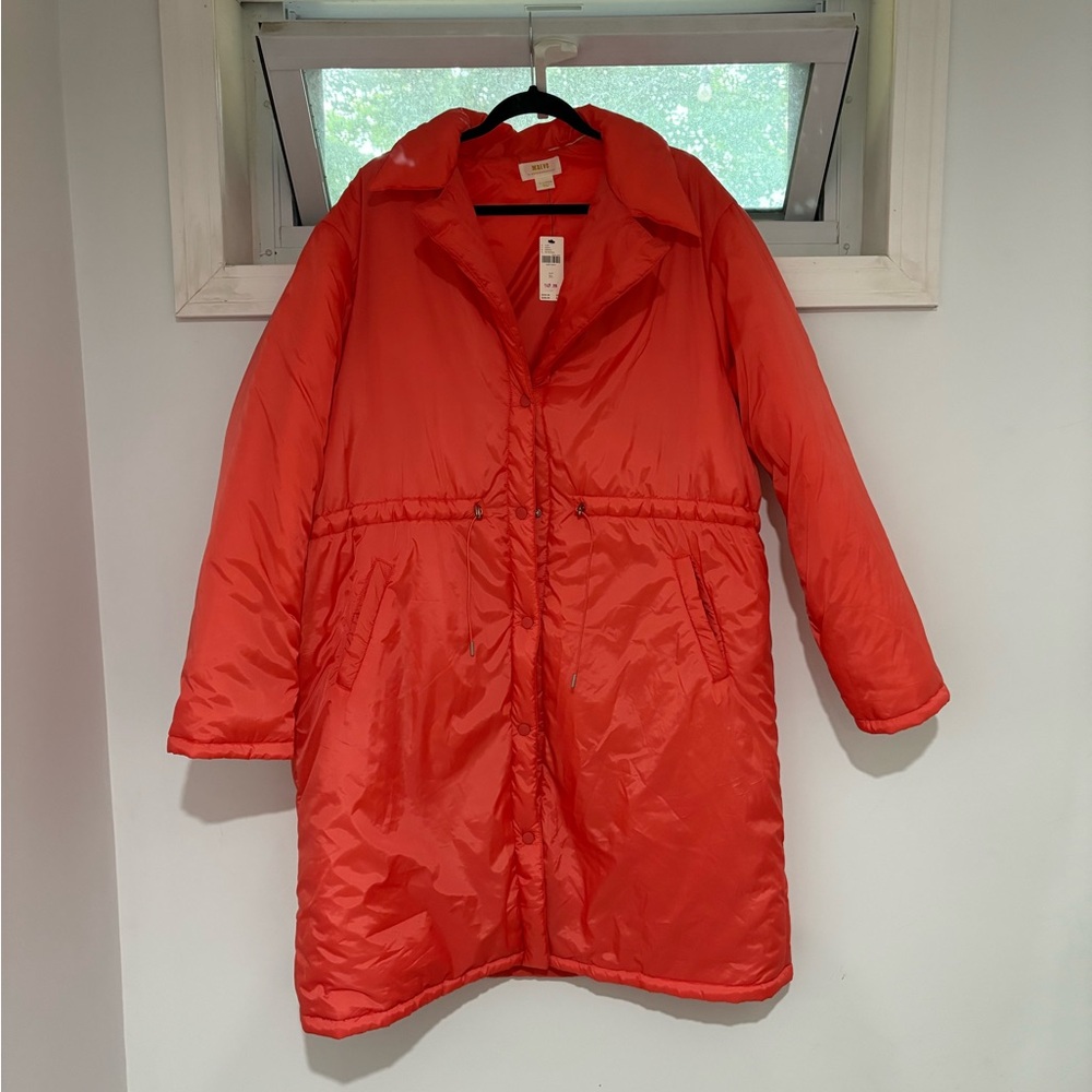 Anthropologie pink/rose Puffer Jacket Insulated Quilted Design